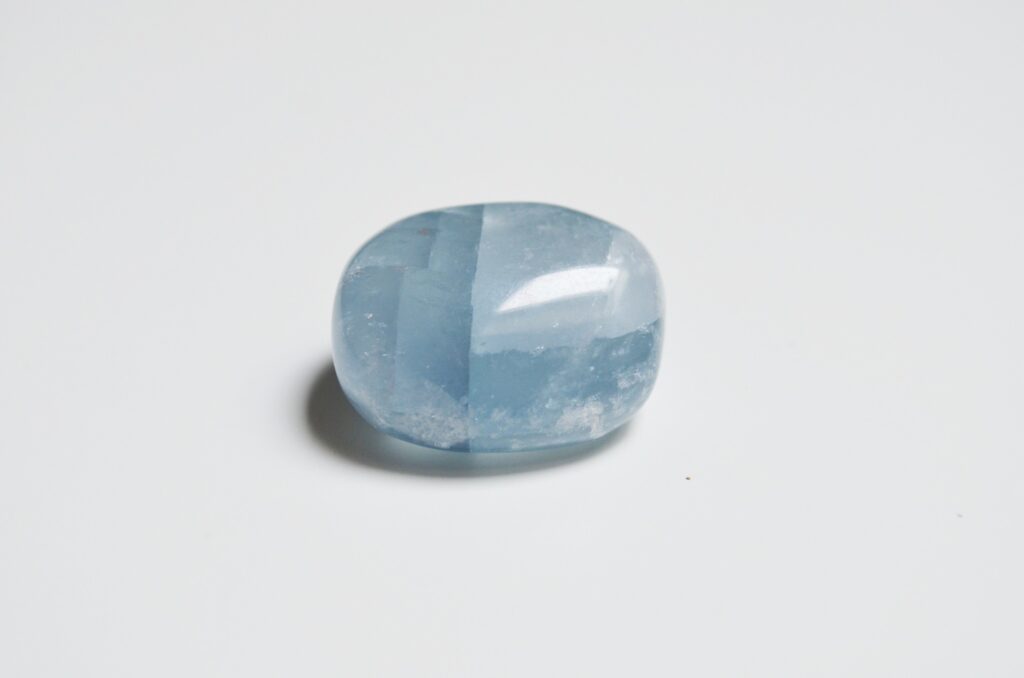 tumbled aquamarine gemstone