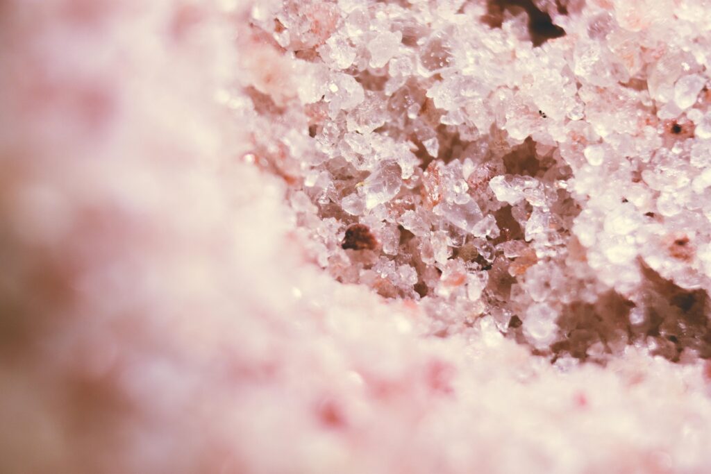 mineral crystal powder close-up